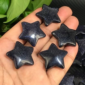 5pcs Natural blue gold sand Stars Quartz Crystal Healing Crystal Gift 1" - Picture 1 of 10