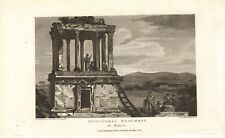 1821 engraving - sepulchral monument  ! 