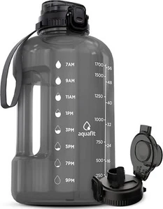64 oz Water Bottle with Time Marker, BPA Free Half Gallon Water Bottle with Stra - Picture 1 of 8