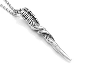 Giant Eland Horn Necklace, Handmade Animal Jewelry in Pewter - Picture 1 of 6