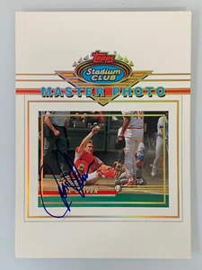 Cincinnati Reds JOE OLIVER signed handsigniert TOPPS STADIUM CLUB MASTER PHOTO - Bild 1 von 2