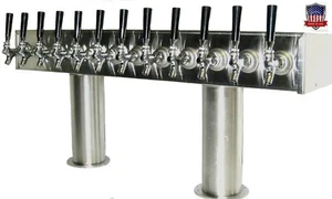 Stainless Steel Draft Beer Tower Made in USA- 12 Faucets - Air Cooled PTB-12SS - Picture 1 of 3