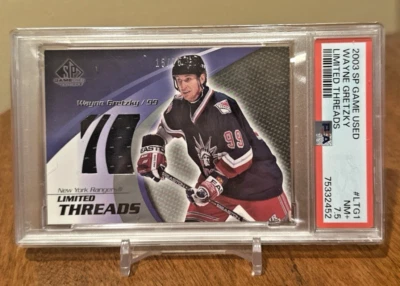 Wayne Gretzky /75 GAME USED2003-04 SP Limited Threads Jersey #LT-G1 PSA 7.5 - Image 1 of 4