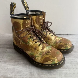 Dr. Martens 1460 Van Gogh Sunflower National Gallery Boots Woman's 8 , Mens 7 - Picture 1 of 21
