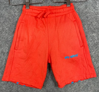 Pantalones Cortos Off-White Niños Niños 4 Naranja Azul Globos Sudadera Logo Algodón Nuevo Foto 1 de 4