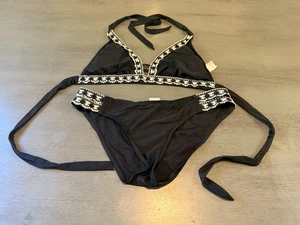 negro blanco KONA SOL traje de baño bikini de dos piezas talla mediana - Imagen 1 de 2