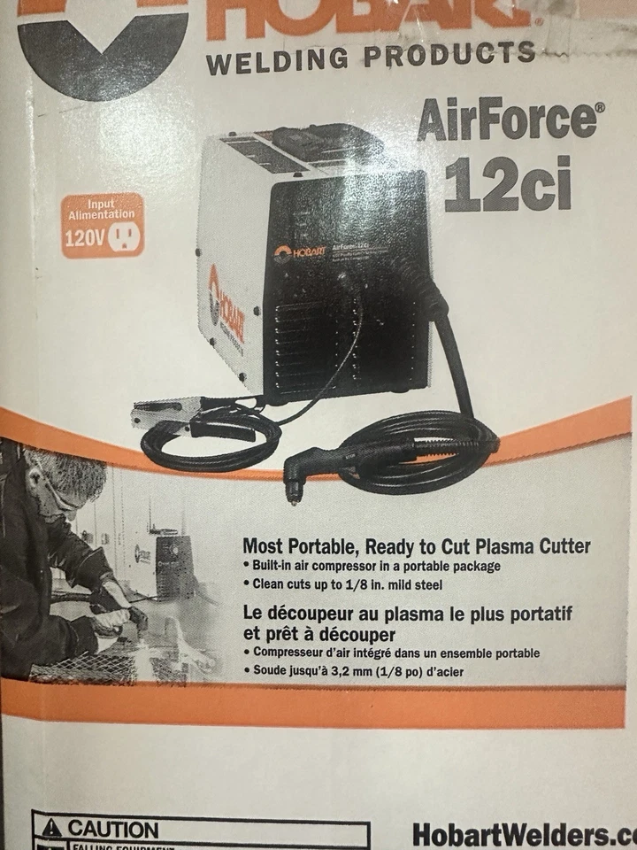 Cortador de plasma Hobart AirForce 12ci con compresor de aire incorporado 120V - blanco Foto 1 de 1