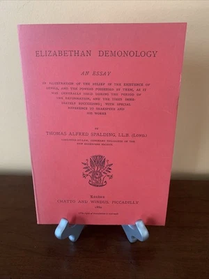 Elizabethan Demonology An Essay By Thomas Alfred Spalding Red Covers Facsimile  - Image 1 of 4
