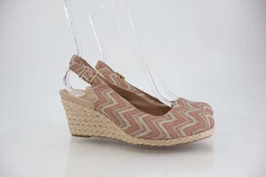Vionic Coralina Damen-Espadrille-Sandale Keilabsatz Fersenriemen Größe 8 beige Chevron - Bild 1 von 12
