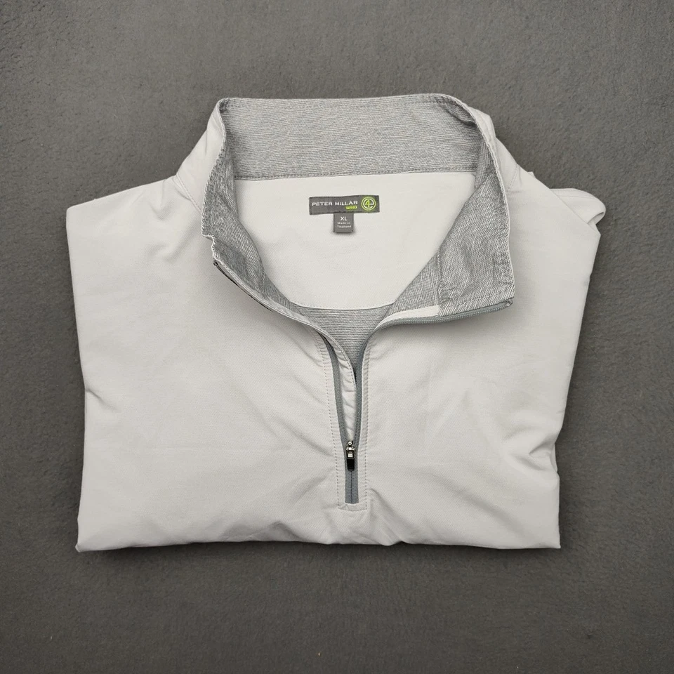 Camisa masculina Peter Millar extra grande cinza valor quarto zíper vento Valspar PGA Tour - Imagem 1 de 4