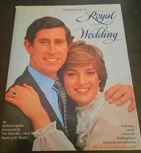 Vintage 1981 Invitation To A Royal Wedding Princess Diana Large Hardcover Book - Picture 1 of 4