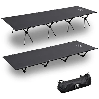 Folding Camping Bed Outdoor Portable Military Cot Sleeping Hiking Travel - Image 1 of 4