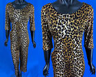 Vintage Sears 1960s Leopard Print Jersey Knit Women's Onepiece Catsuit Jumpsuit 