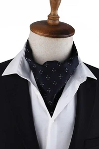 Luxury Italian Silk Scarf for Men Elegant Designer Cravat, Soft Lightweight N.Bl - Picture 1 of 6