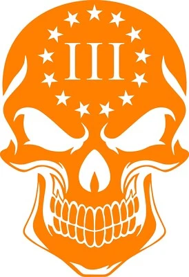 Calcomanía de vinilo de calavera maciza con logotipo de 13 colonias por ciento 3 varios colores y tamaños Foto 1 de 4