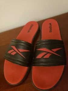 Reebok Slides Black And Red Men’s size 13 Sandals - Picture 1 of 5