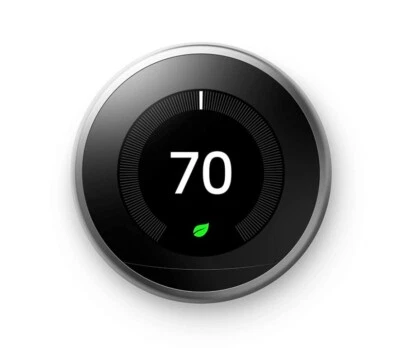 Google Nest - Learning Thermostat (Color: Polished Steel) - Image 1 of 4