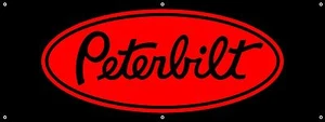 PETERBILT TRUCKS 3'X8' VINILE BANNER UOMO GROTTA GARAGE INSEGNA MECCANICO SEMIS 567 579 - Foto 1 di 4