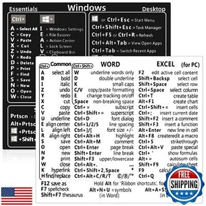 8PCS Keyboard Shortcut Sticker, Computer/PC Shortcut Stickers, Laptop Sticker - Picture 1 of 5
