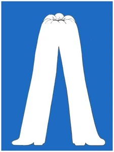 1965.White pants,blue background Poster.Comedy.Home studio room design art - Picture 1 of 1