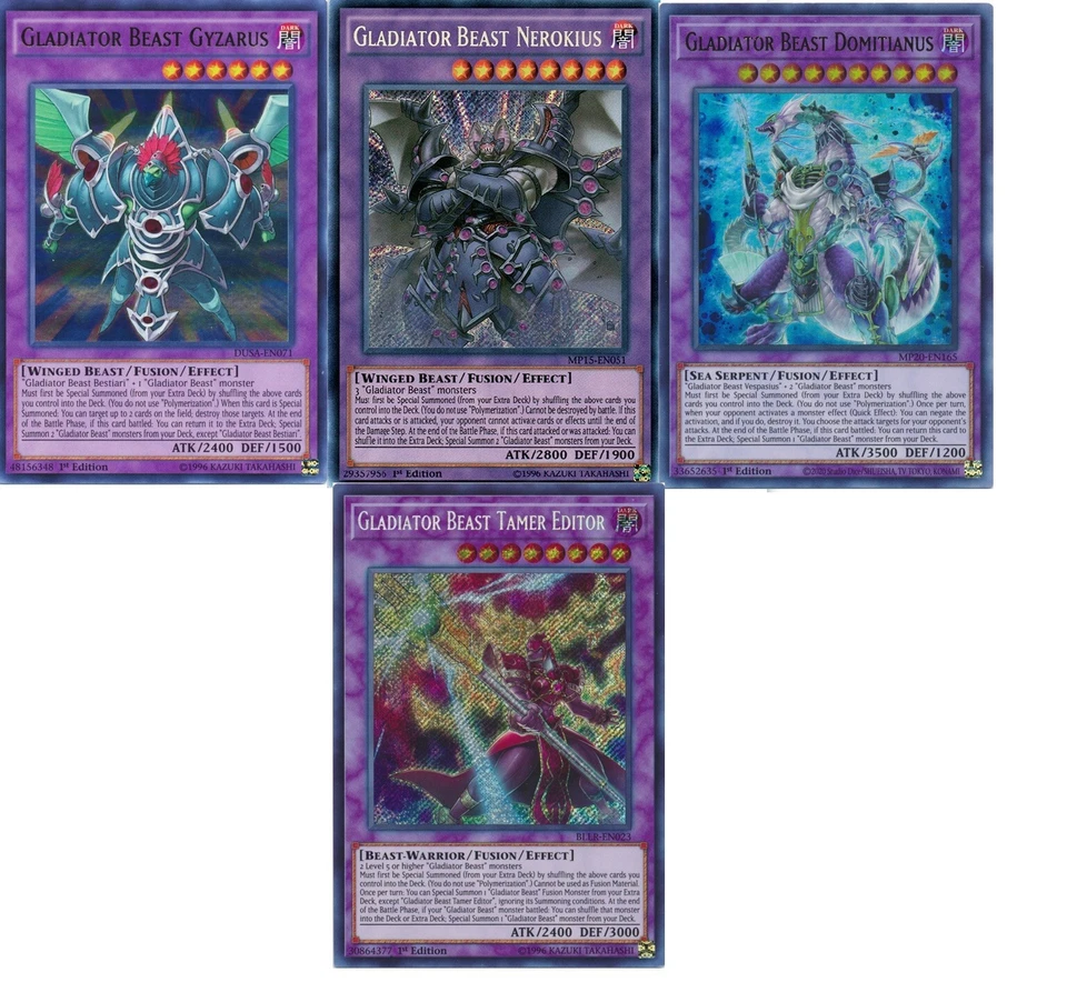 Yugioh Gladiator Beast 2024 Deck  Test Tiger Panther Tamer Editor Andal Nerokius - Image 1 of 1