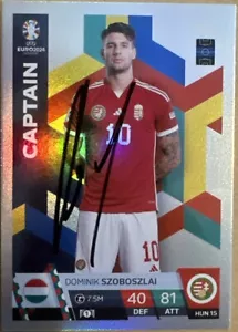 Ungarn handsignierte Dominik Szoboszlai Euro 2024 Match Attax Karte - Bild 1 von 1