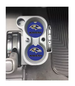 BALTIMORE RAVENS CUSTOM RUBBER CAR COASTERS SET (2) - Picture 1 of 1