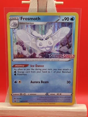 STAFF Frosmoth SWSH007 Sword & Shield Base Prerelease Promo Holo Pokemon Card - Image 1 of 4