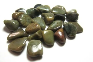 3X Burma Jade Green Tumbled Stone 15-20mm Reiki Healing Crystal Dream Recall - Picture 1 of 4