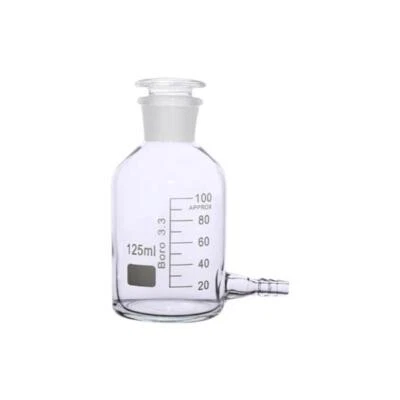 Borosilicate Glass Lab Sample Bottle 125ml-5000ml Reagent with Side Nozzle - Image 1 of 4