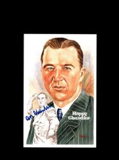 Happy Chandler Hand Signed Perez Steele Hall Of Fame Postcard  Autograph