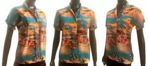 ❤️Jean Paul Gaultier,shirt ,Hawaii print,Size 8,fabolous! - Picture 1 of 12