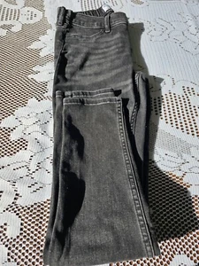 Abercrombie Kids Black Denim Pull-on Leggings/pants- mid-rise- Size 11/12 - Picture 1 of 4