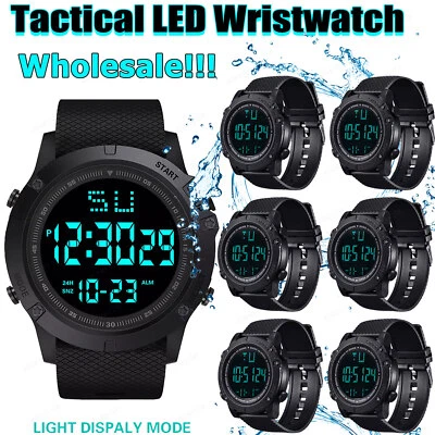 Lot of Waterproof Digital Sport Watch Military Tactical LED Backlight Wristwatch - Image 1 of 4