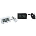2Pcs Electronic Thermometer Thermostat Temperature Meter 2s Refresh Black White■