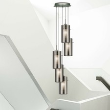 Modern 5-flammige LED Lamp Design Pendant Lamp Ø 28cm Glass Design Kitchen Hall