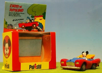 POLISTIL - COCHE DE MICKEY MOUSE - DISNEY W600 - COCHE MODELO EN CAJA ORIGINAL - ITALIA🔥 Foto 1 de 4