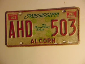 1978 MISSISSIPPI LICENSE PLATE AUTO CAR VEHICLE TAG - Picture 1 of 1
