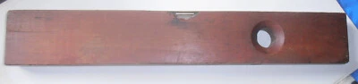 Antique Stanley Rule & Level Co 20" Cherry Wood & Brass Level model 00 - Image 1 of 4