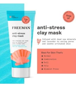 Freeman Anti-Stress Dead Sea Minerals & Lavender Acne Control Clay Mask 89ml - Picture 1 of 4