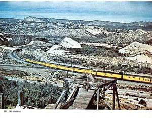 Union Pacific Streamliner Cajon Pass nördlich der Mormonenfelsen CA Vintage Magazinauszug - Bild 1 von 1