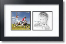 ArtToFrames Collage Mat Picture Photo Frame 2 5x5" Openings in Satin Black 41