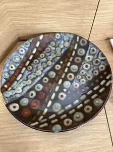 Fall Autumn Wall Art Hanging Platter Charger Circle Design Bowl Pottery Decor - Picture 1 of 17