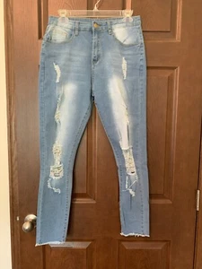 Pantalones de mezclilla ajustados para mujer pequeños lavado mediano entrepierna 27 - Imagen 1 de 5