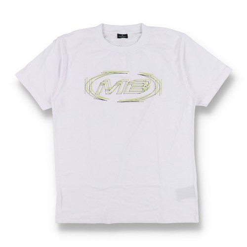 T shirt Marcelo Burlon bianca ricamata con logo MB Taglia M SS20 $325