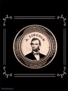 Abraham Lincoln Beautiful Reproduction 1.75 Round Political Campaign Pin