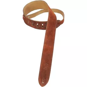Levy's 2" Wide Suede Guitar Strap In Brown - Picture 1 of 1