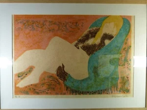 Alain BONNEFOIT (1937-) Color lithograph Female Nude, Artist's proof - Picture 1 of 11