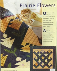 H0132 PRARIE BLUMEN QUILTMUSTER/ANLEITUNG - Bild 1 von 2