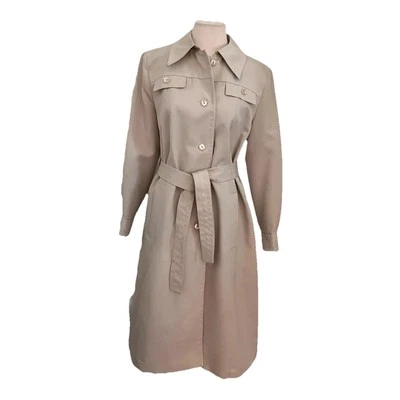 Vintage FORECASTER of Boston Coat Size S Khaki All Weather Long - Image 1 of 4